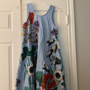 Anthropologie Blue Floral Dress